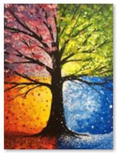 Diamantschilderen – boomafbeelding 30 × 40 cm