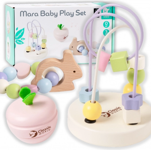Pastelkleurige set motiverend babyspeelgoed Classic World