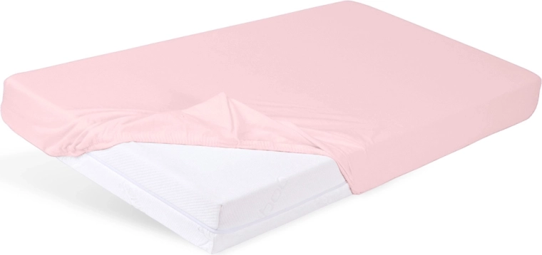 BabyMatex hoeslaken jersey met elastiek voor kinderbedje 60 × 120 cm oudroze