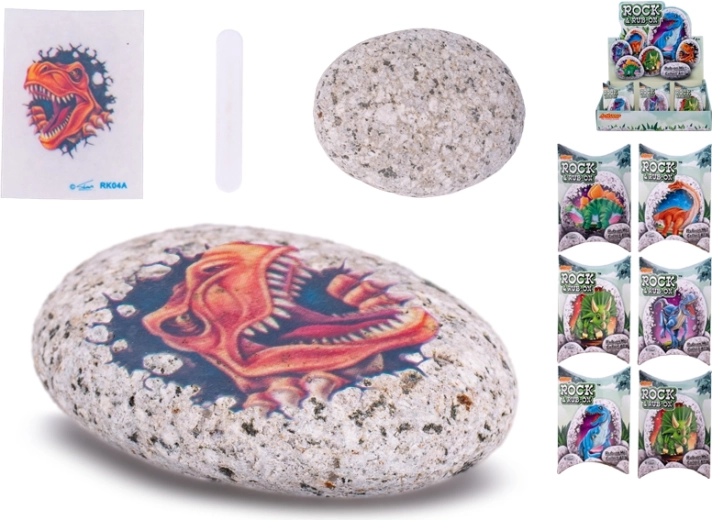 Steen met dinosaurussticker voor kinderen