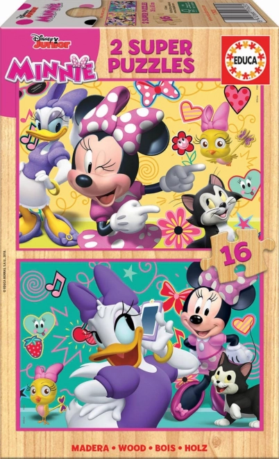 Houten puzzel Minnie en Daisy van Educa