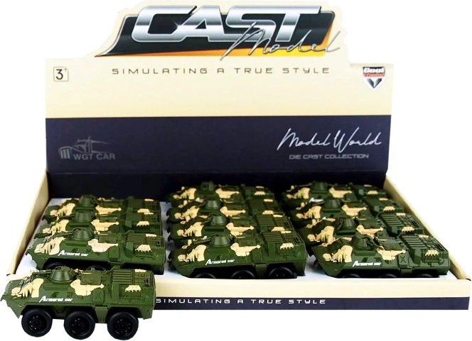 Metalen militair gevechtsvoertuig met pull-back aandrijving