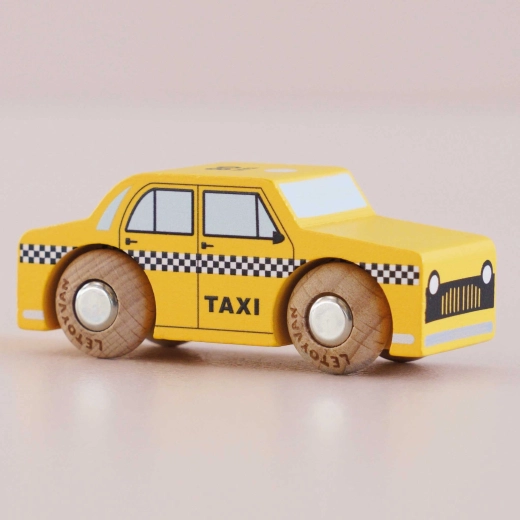 Houten autootje Trixie – New Yorkse taxi Le Toy Van