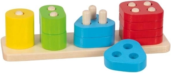 Goki motorisch houten spel – kleuren en vormen