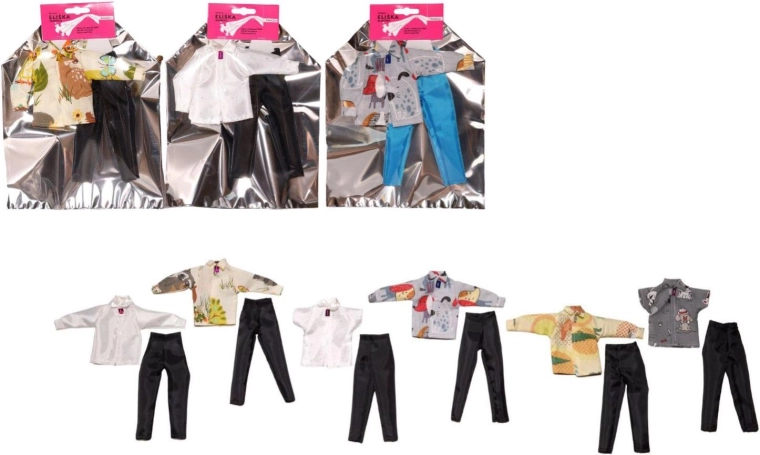 Outfit voor een poppetje – tweedelige set, mix van soorten