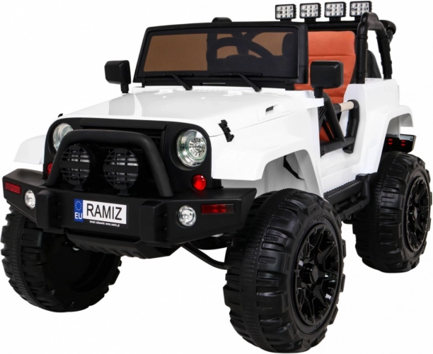 Elektrische kinderauto All Terrain Jeep Wit