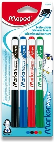 Maped whiteboardmarkers Marker'Peps, set van 4 stuks