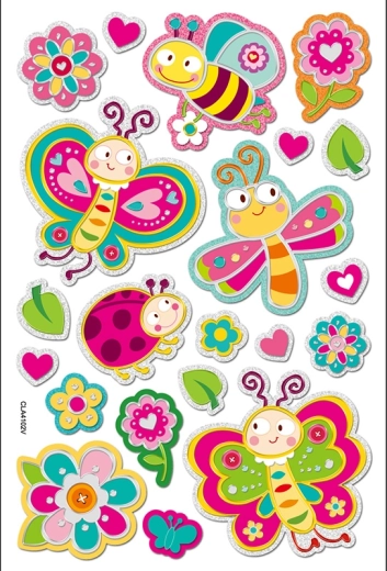 Vlinderstickers 21 stuks Sparkys