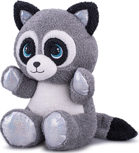 Zittende pluchen wasbeer 16,5 cm