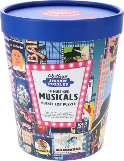 Ridley’s Games puzzel bucket list: 50 must-see musicals (1000 stukjes)