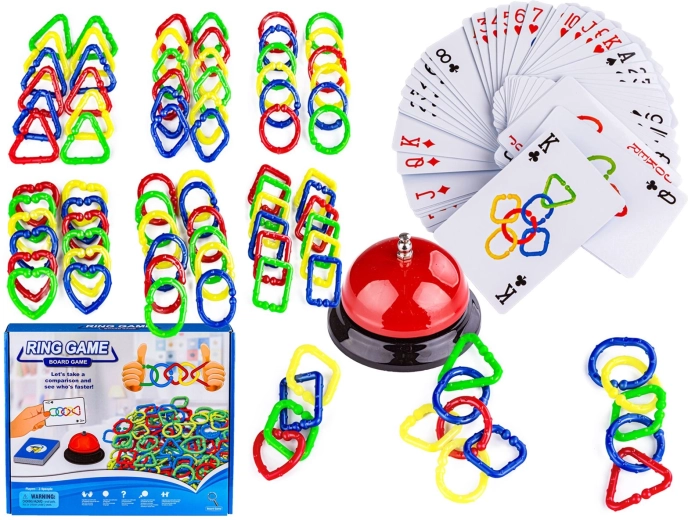 Logisch spel voor het verbinden van ringen Ring Game met kaarten