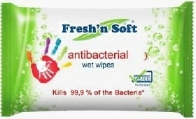 Fresh 'n soft antibacteriële vochtige handdoekjes 60 stuks