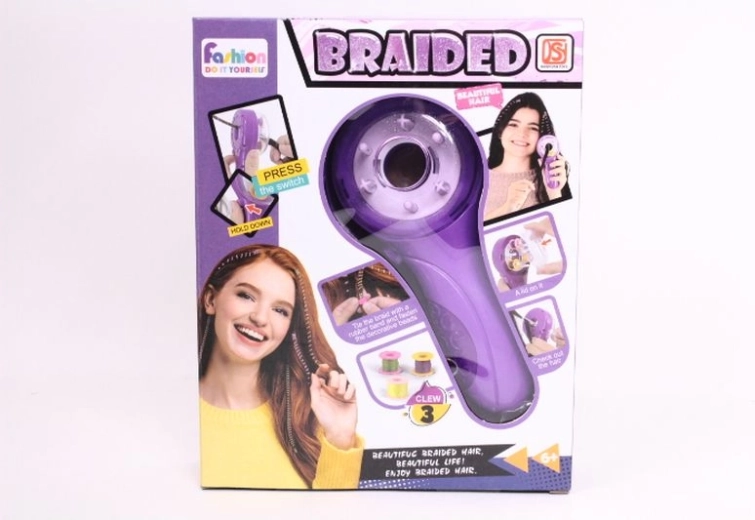 Haarvlechter met gekleurde draad