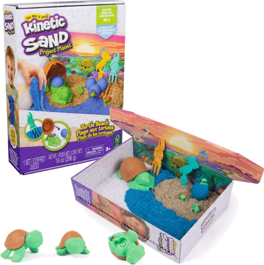 Kinetic Sand Project Planet zeeschildpadden – ecologische speelset