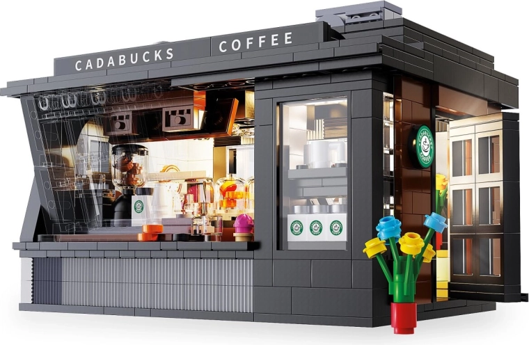 CaDA Coffee House bouwset van een koffiehuis op schaal 1:30