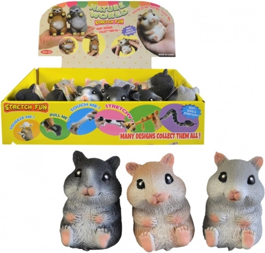 Rubberen hamster 8 cm - speelgoed voor kinderen