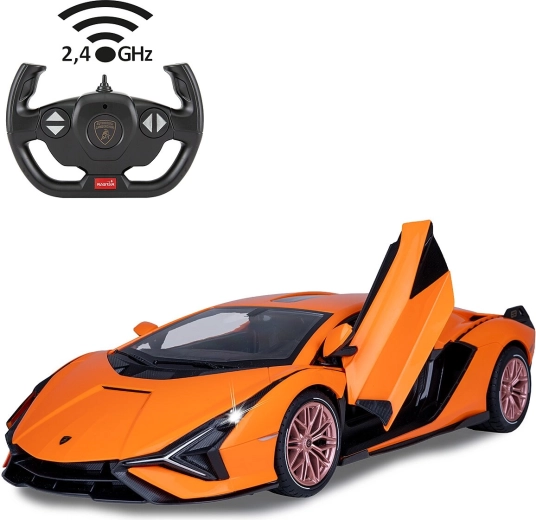 Jamara Lamborghini Sián FKP 37 RC-auto met afstandsbediening 1:14 oranje 2,4 GHz, handmatige deuren - 1 stuk