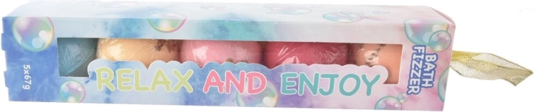 Bruisbal voor in bad – set van 5 stuks (5× 67 g)