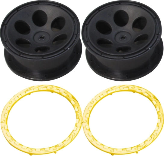 Set gele velgen Lightray voor modellen 1:10