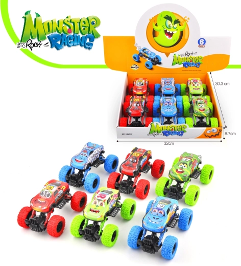 Auto jeep met opwindmechanisme – monstertruck