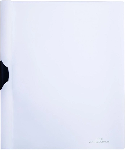 Documentenmappen A4 met zijclip CONCORDE, wit