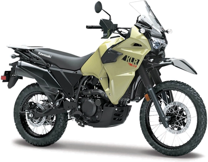 Maisto motor Kawasaki KLR 650 khaki zwart 1:18