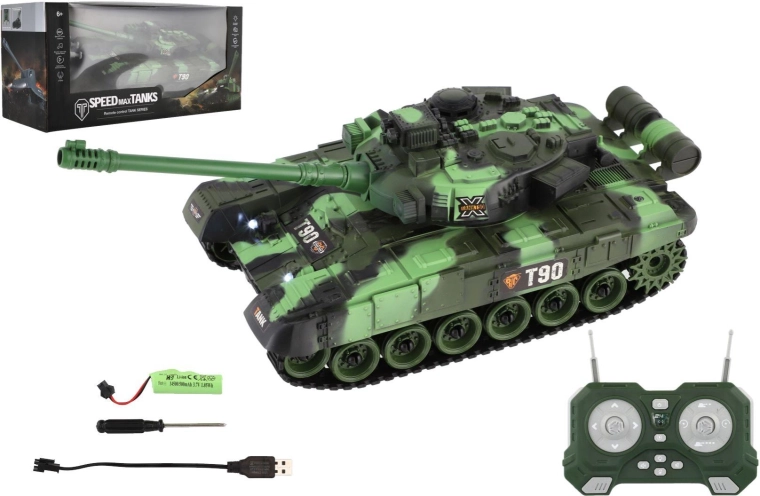 RC-tank met afstandsbediening 2,4 GHz met lichten en geluiden - 1 stuk