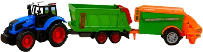 Tractor met landbouwmachines
