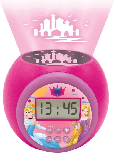 Kinderwekker Disney Princess met projectie