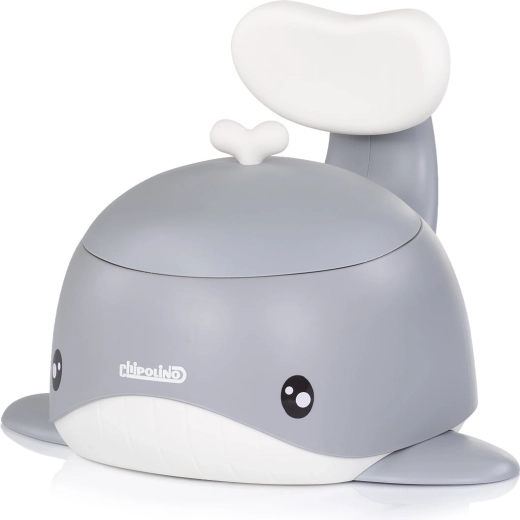 Chipolino kinderpotje met rugleuning walvis grijs