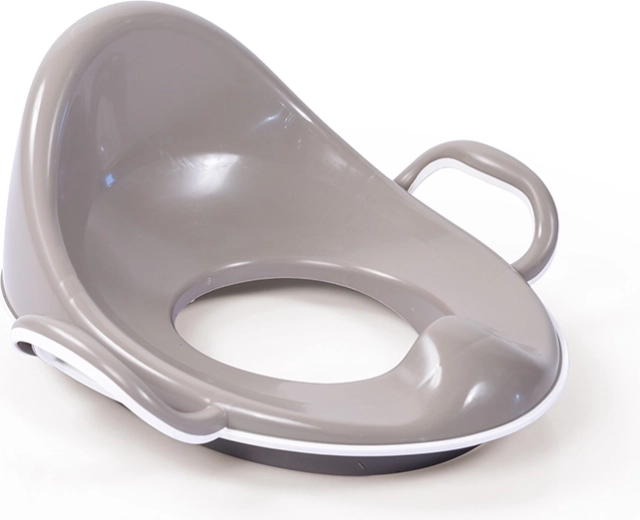 Antislip wc-bril met hoge rugleuning, grijs