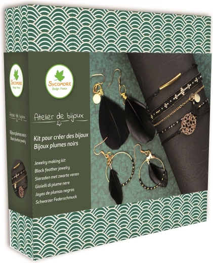 Sieraden maken – bijoux met zwarte veertjes