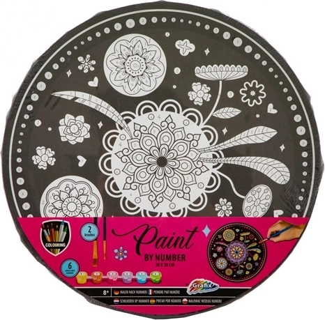CCG schilderen op nummer op canvas rond 30 cm bloemen