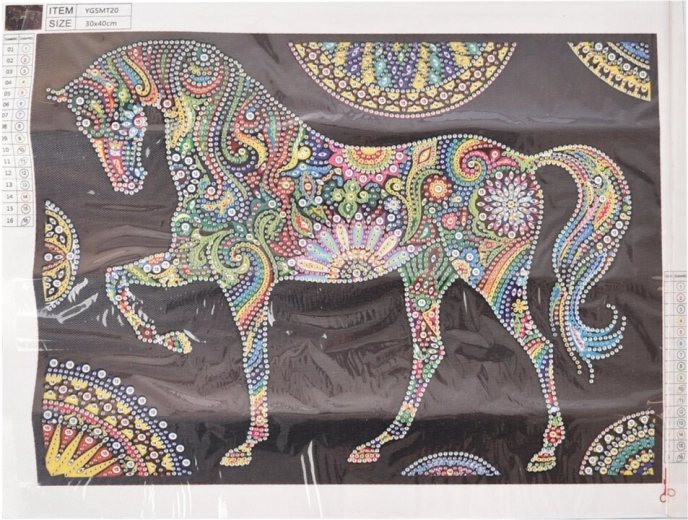 Diamond painting lichtgevend paard 30 × 40 cm