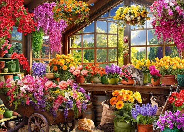 Bluebird puzzel Kas 500 stukjes