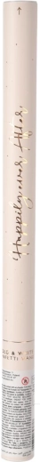Confettikanon goud en wit 35 cm