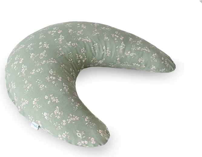 Huggy voedings- en zwangerschapskussen van jersey Green Meadow 150 × 60 × 37