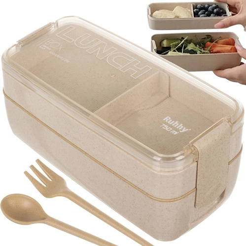 Lunchbox Ruhhy 750 ml met bestekset
