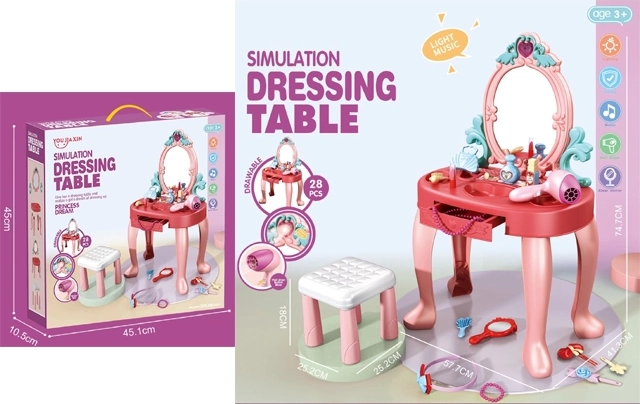 Roze kaptafel Princess Dream