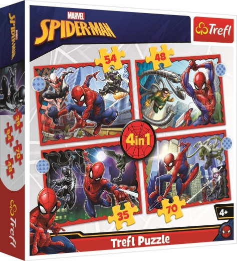 Puzzel 4in1 Heroïsche Spider-Man