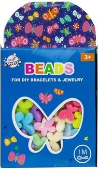 Set kralen - vlindertjes + 1 meter koord