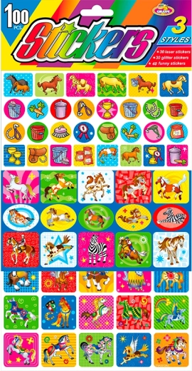 Stickers met PAARD-motief – 100 stuks