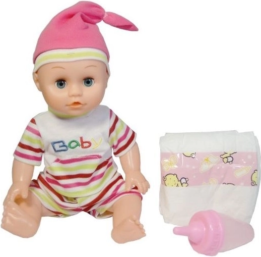 Interactieve baby-pop die plast en geluiden maakt