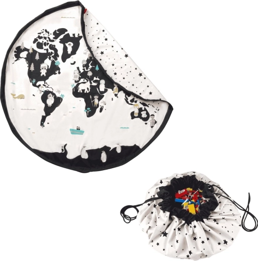 Play&Go Noomad original speelkleed en speelgoedzak worldmap