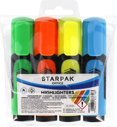 Set markeerstiften STARPak in 4 kleuren