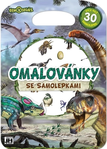 Kleurboek met dinosaurusstickers