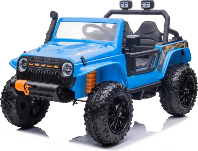 Elektrische speelgoedauto Jeep Monster 24V – blauw, terrein, tweezitter