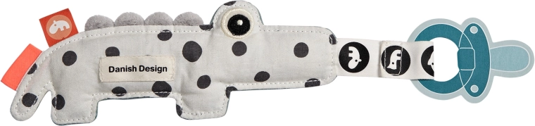 Done by Deer knuffeldoekje met fopspeenhouder Croco blauw