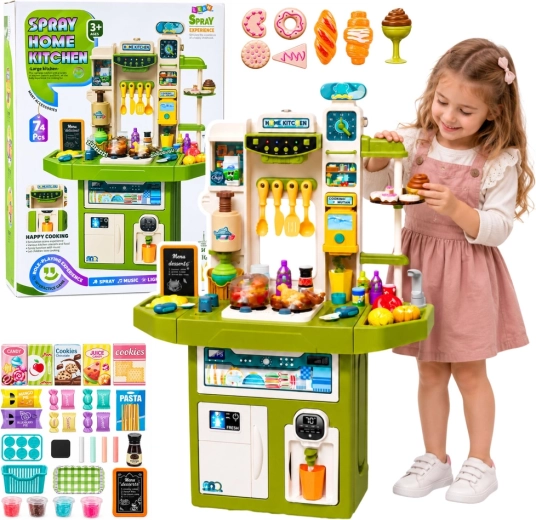 Kinderkeuken met licht, geluiden en accessoires - 71 stuks