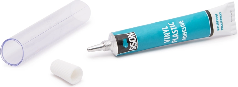 Transparante waterdichte reparatieset voor zacht PVC en vinyl